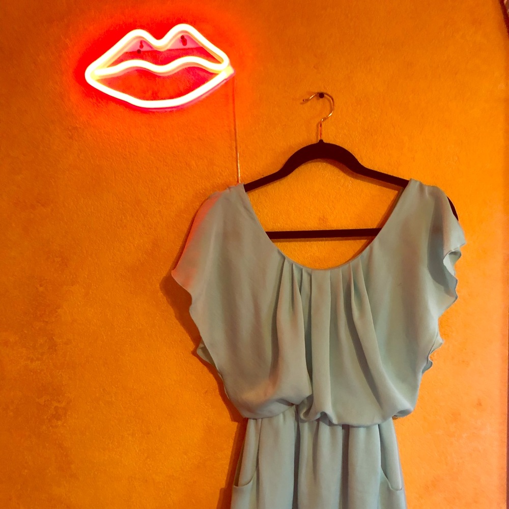 Teal Dress with Pockets